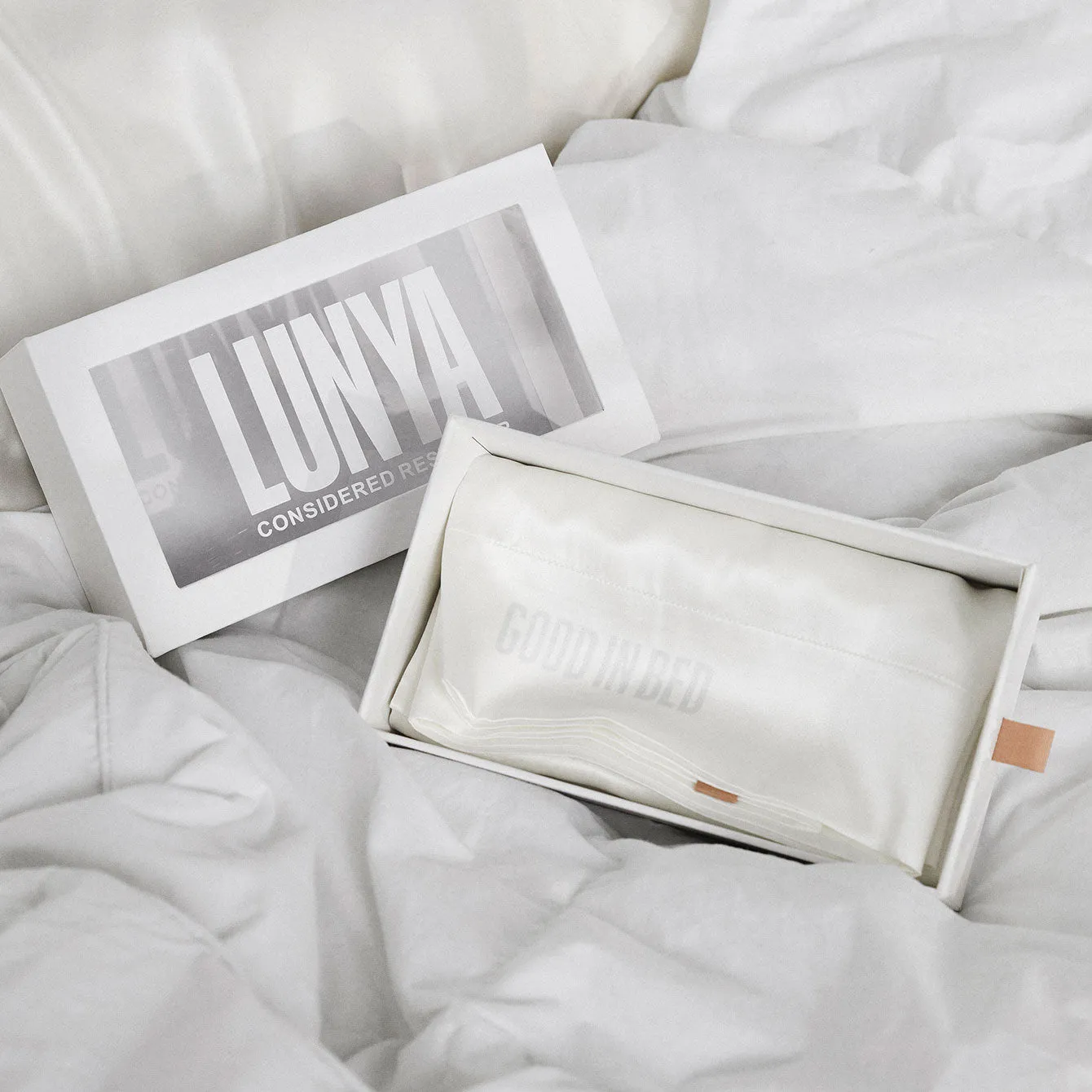 Washable Silk Good in Bed Pillowcase sold by lunya product image thumbnail 4
