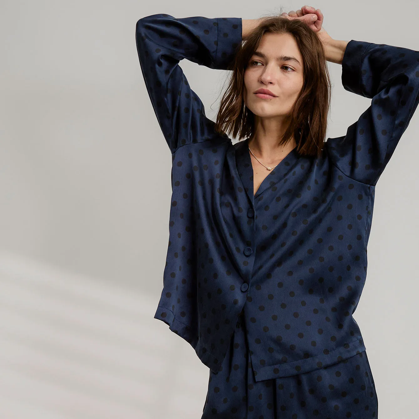 Washable Silk Long Sleeve Pant Set sold by lunya product image thumbnail 4