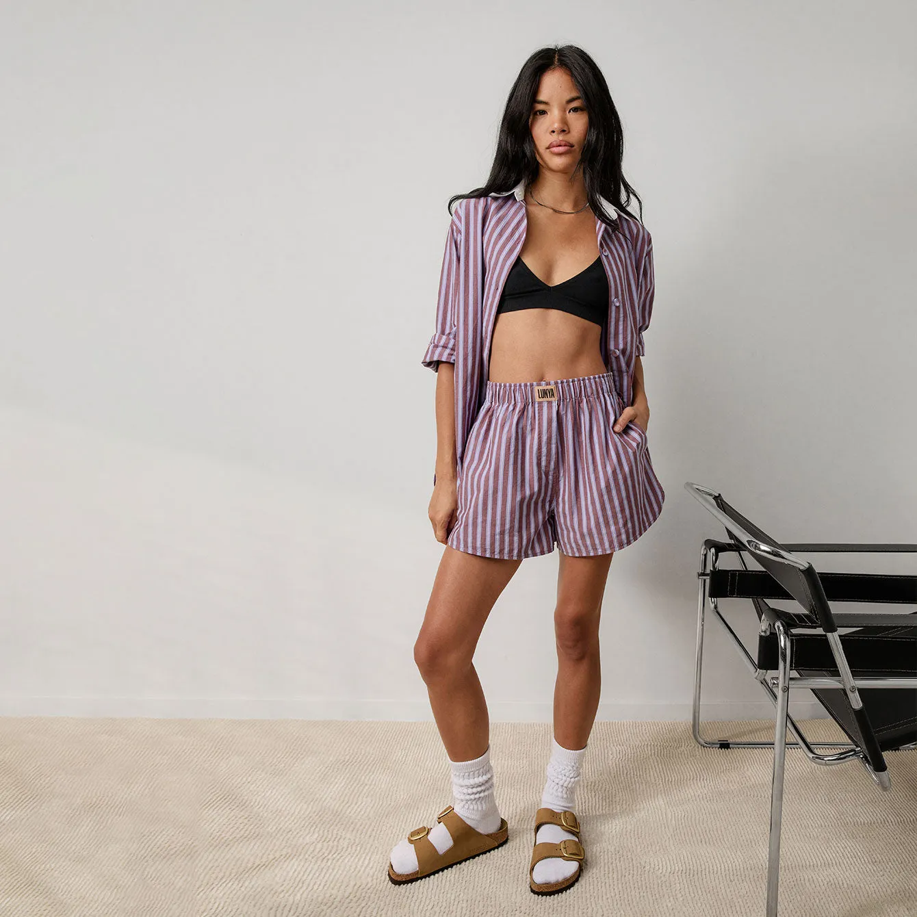 Airy Cotton Curved Hem Boxer sold by lunya product image thumbnail 4