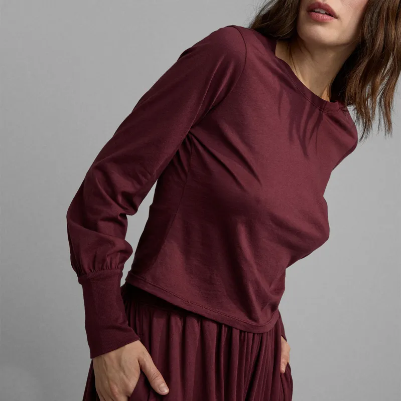 Organic Pima Crew Neck Long Sleeve sold by lunya