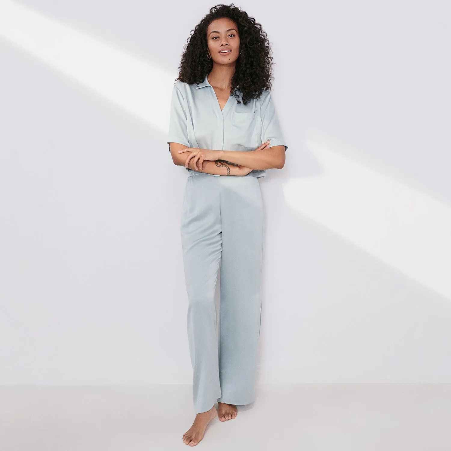 Washable Silk High Rise Pant Set sold by lunya product image thumbnail 2