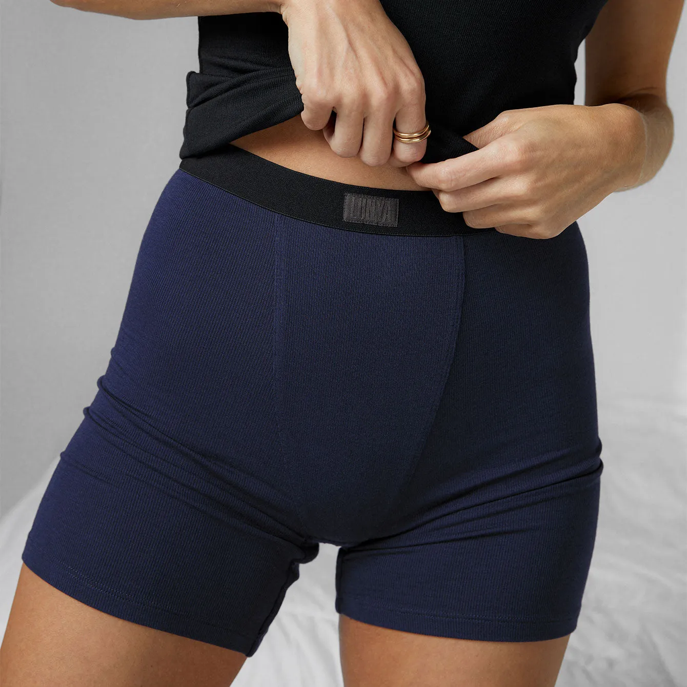 Soft Modal Rib Boyshort sold by lunya