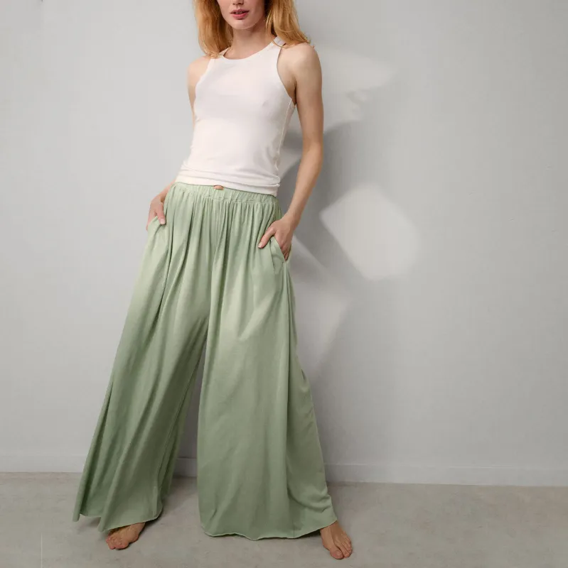 Organic Pima Wide Leg Pant sold by lunya