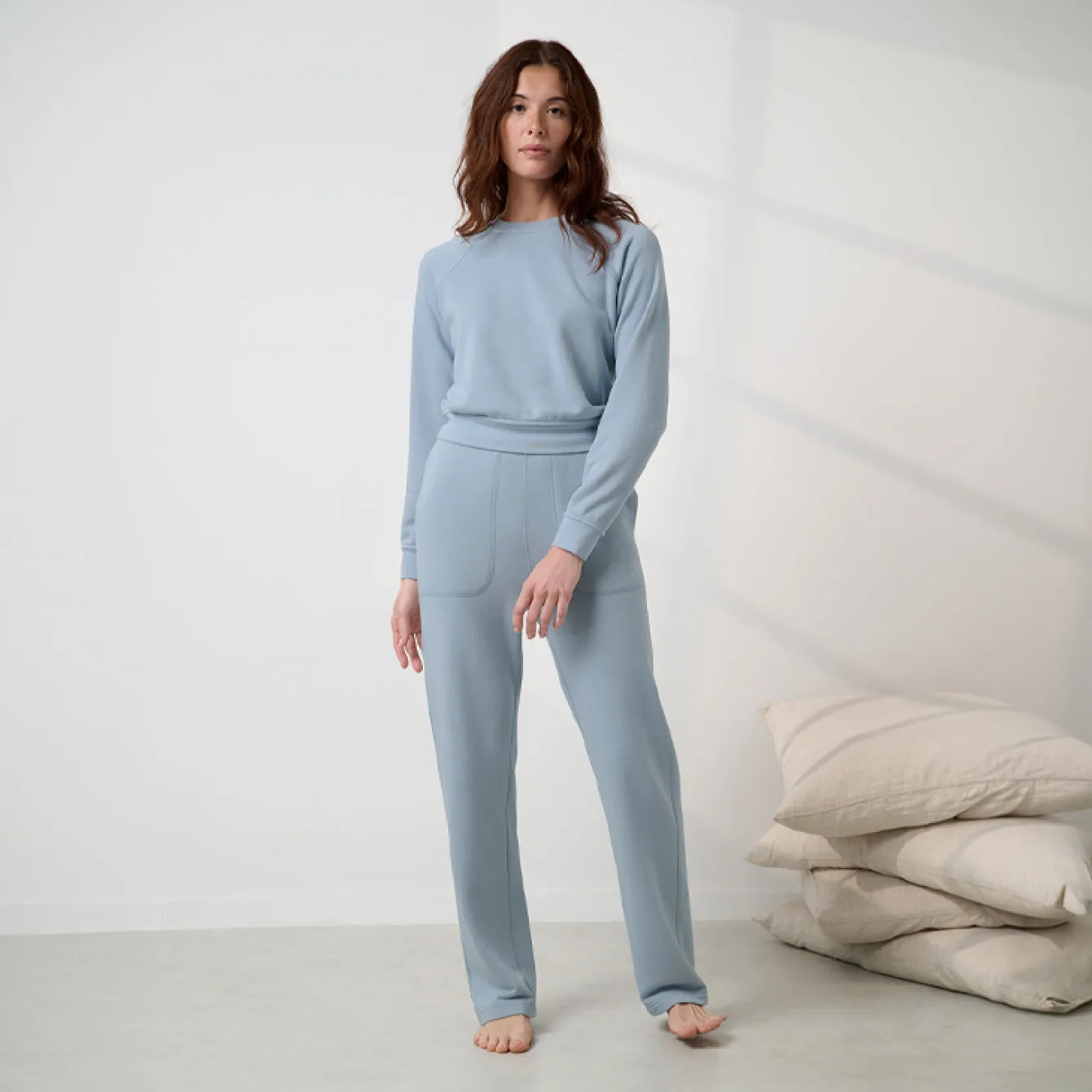 Silksweats™ Lightweight Terry Straight Leg Pant sold by lunya