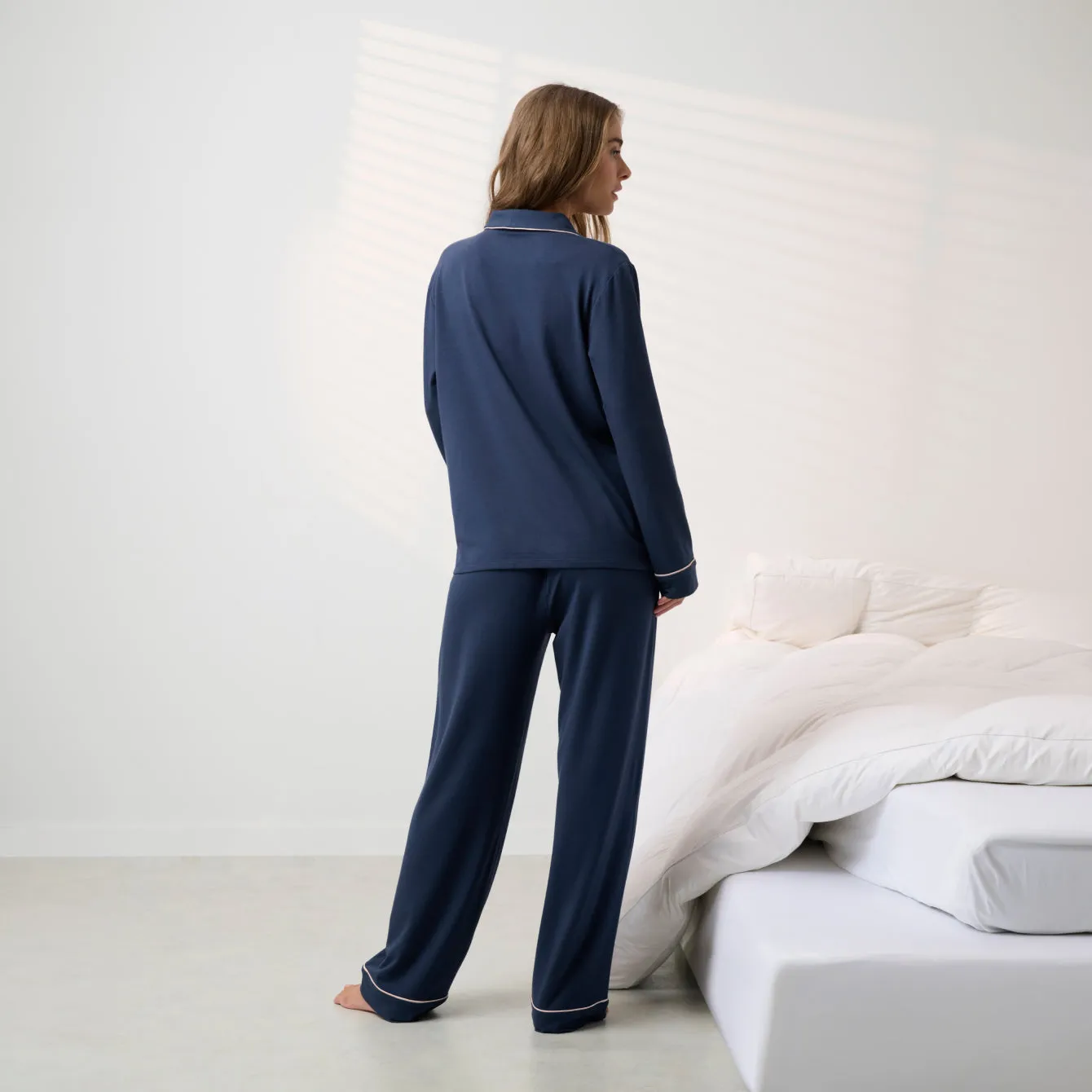 Slumberknit™ Shawl Collar Button Down Pant Set sold by lunya product image thumbnail 2