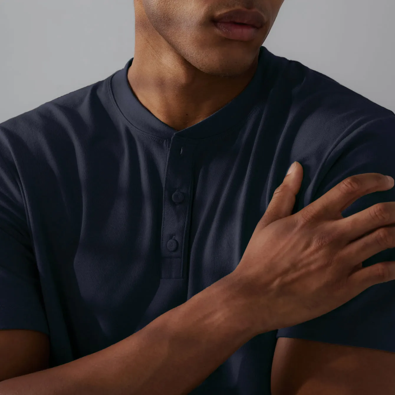 Men's Slumberknit™ Henley Tee sold by lunya product image thumbnail 3