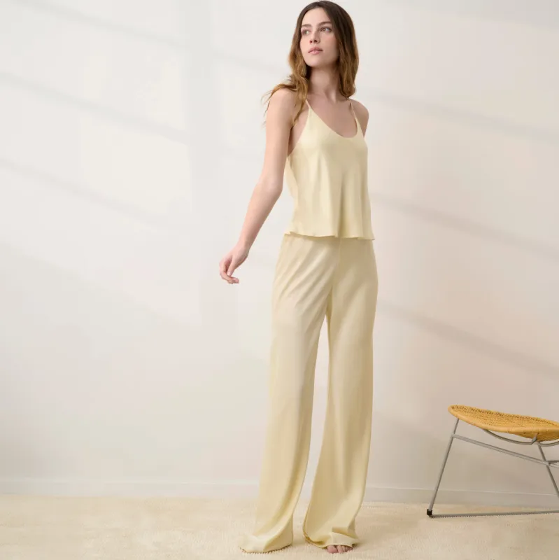 Washable Silk Bias Cami Pant Set sold by lunya