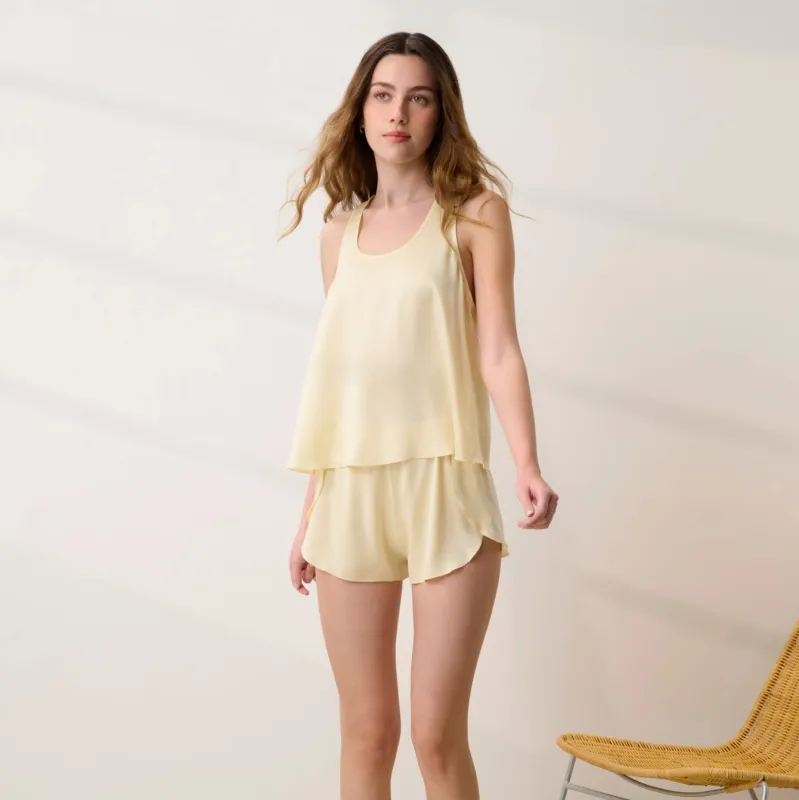 Washable Silk Tulip Back Set made by lunya