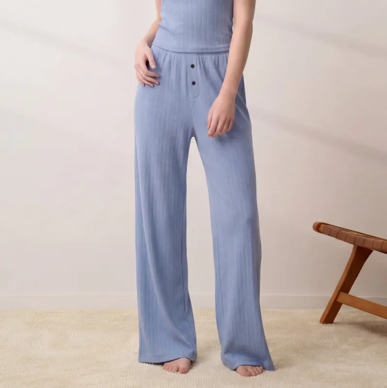 Pointelle Wide Leg Pant made by lunya