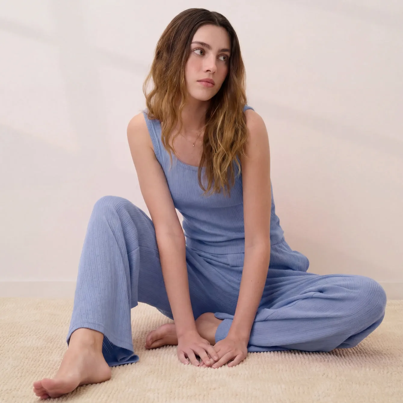 Pointelle Wide Leg Pant sold by lunya product image thumbnail 4