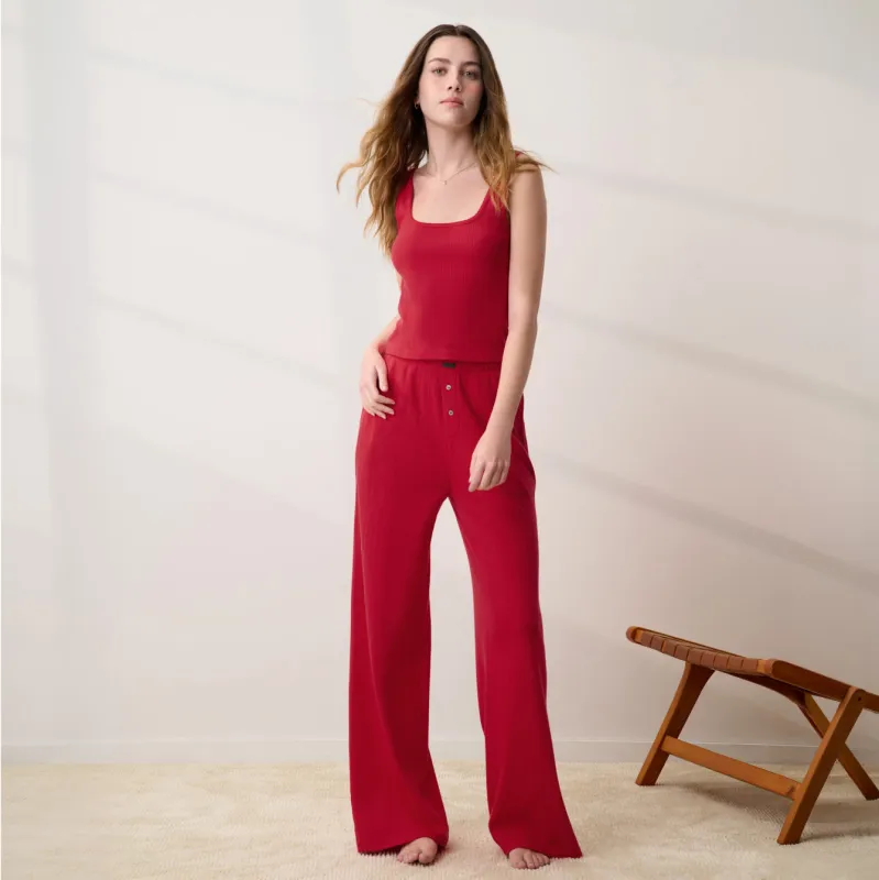 Pointelle Wide Leg Pant made by lunya