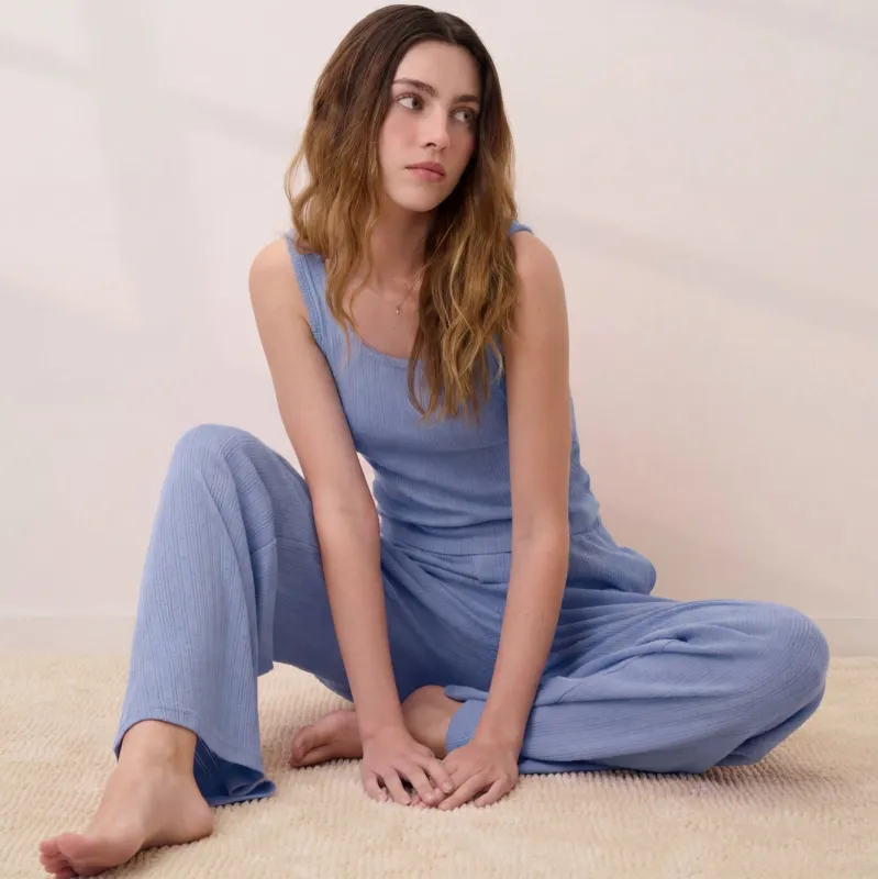 Pointelle Scoop Neck Tank made by lunya