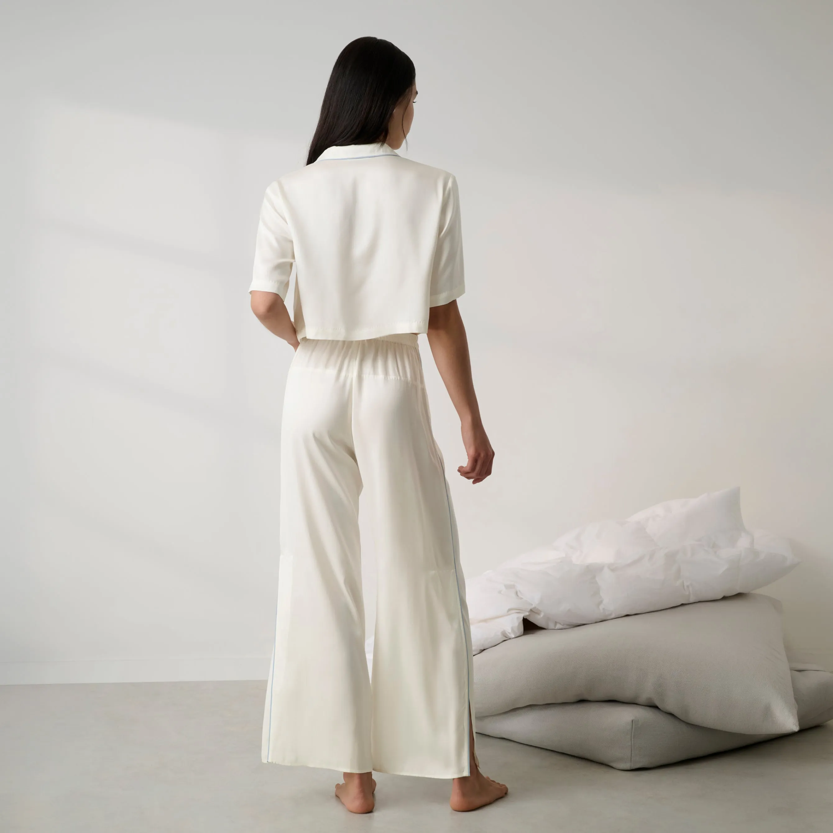 Washable Silk High Rise Pant Set sold by lunya product image thumbnail 3