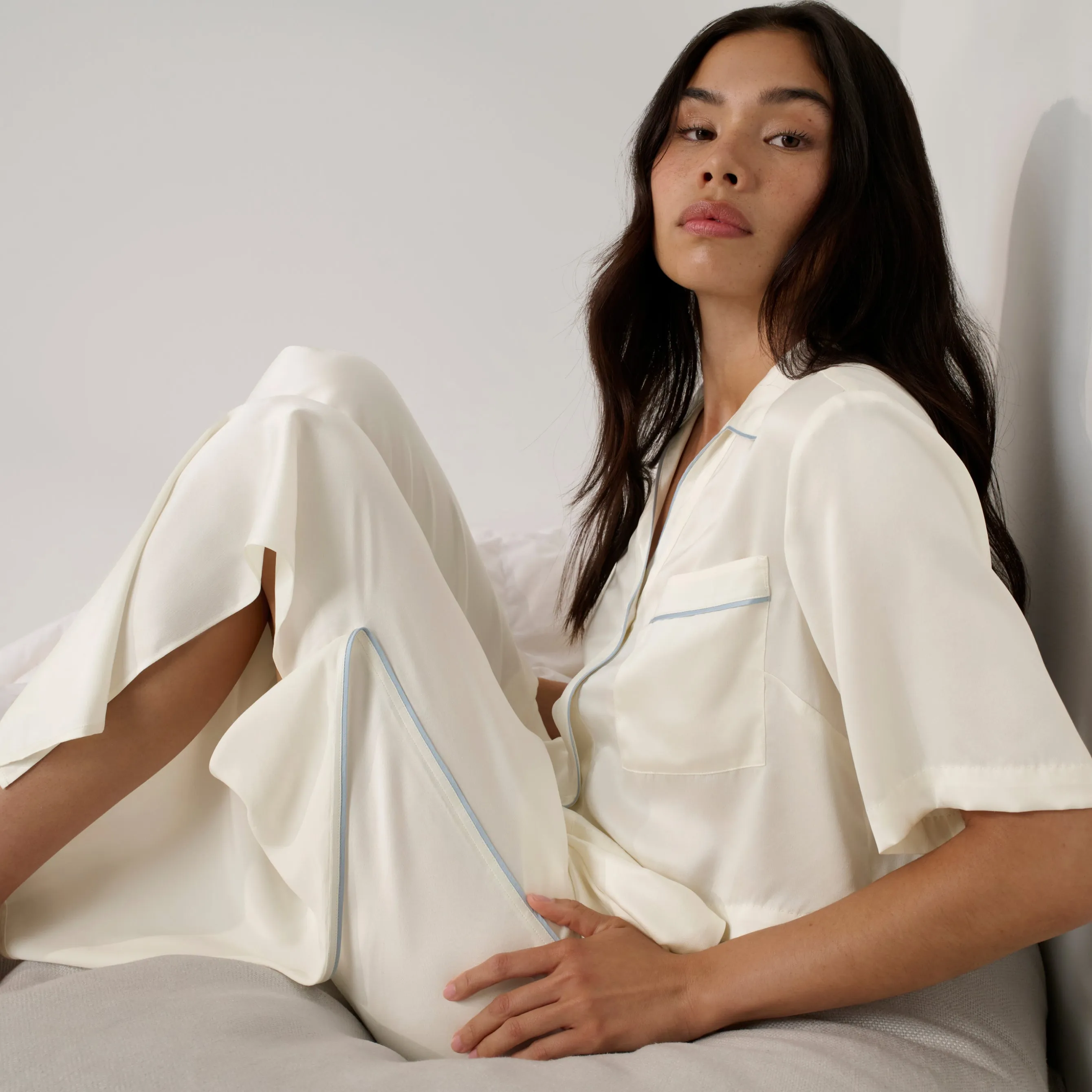 Washable Silk High Rise Pant Set sold by lunya product image thumbnail 5