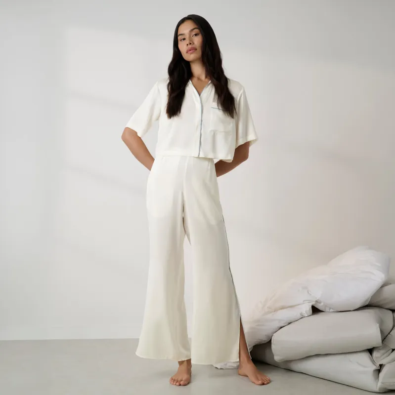 Washable Silk High Rise Pant Set made by lunya