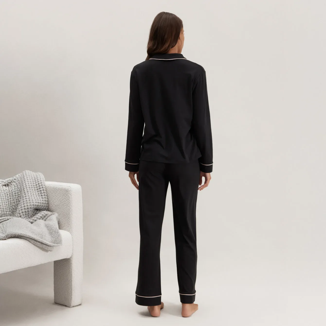 Slumberknit™ Shawl Collar Button Down Pant Set sold by lunya product image thumbnail 3
