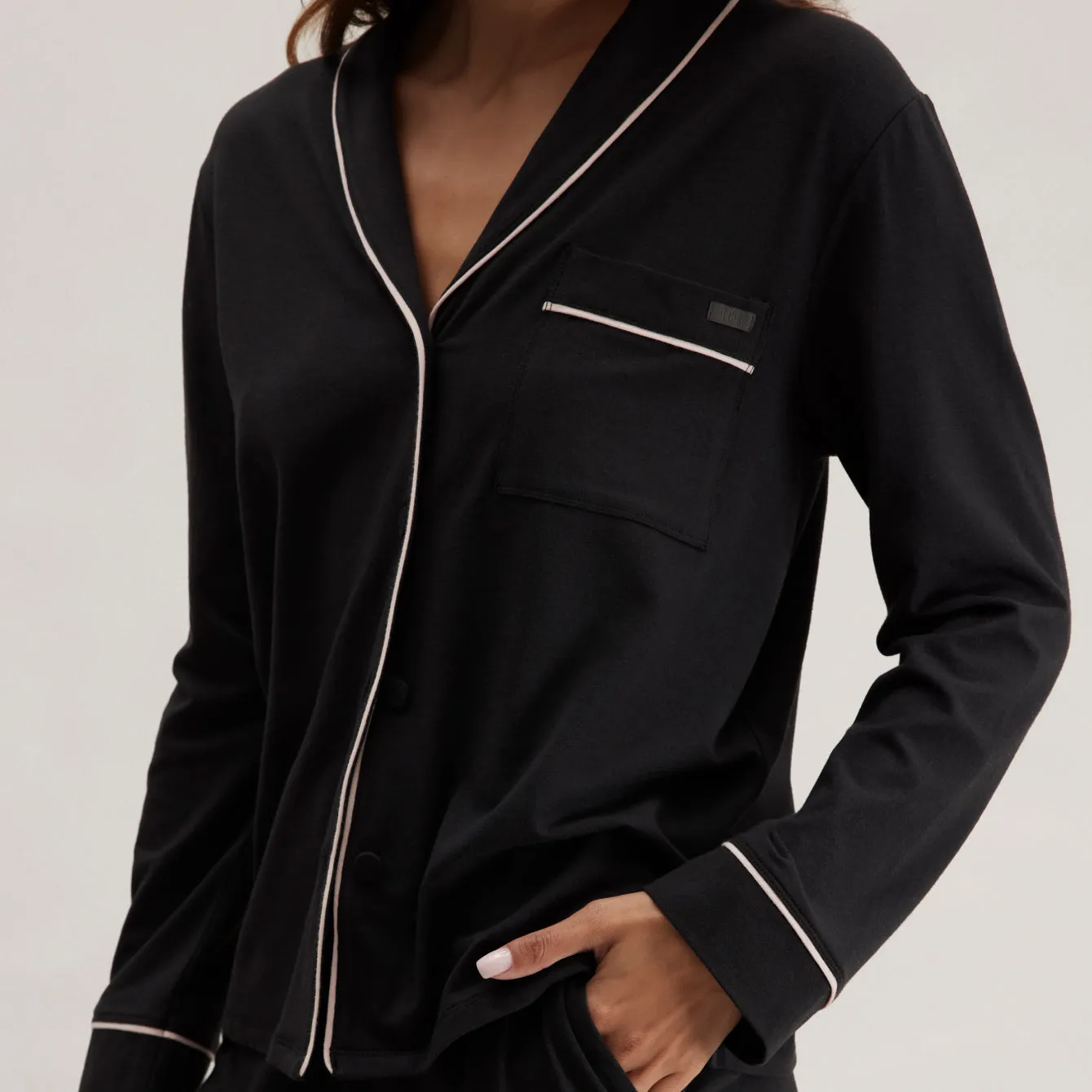 Slumberknit™ Shawl Collar Button Down Pant Set sold by lunya product image thumbnail 5