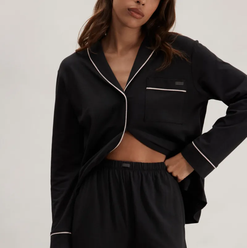 Slumberknit™ Shawl Collar Button Down Pant Set made by lunya