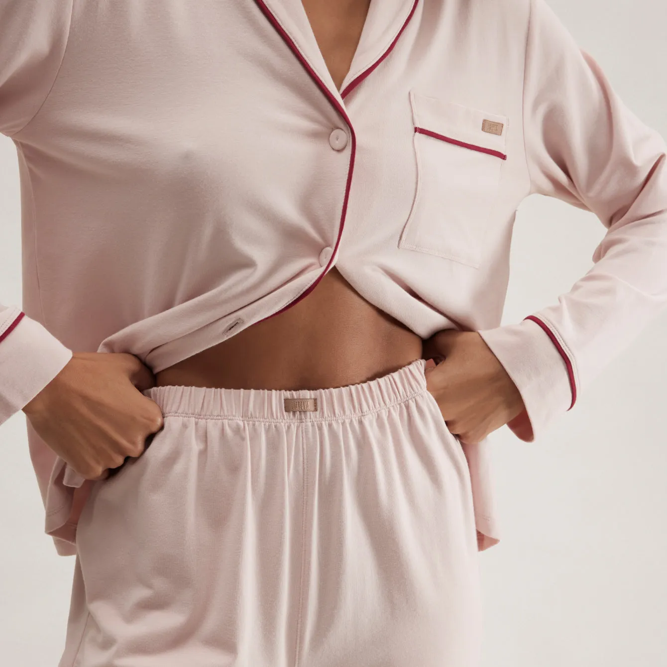 Slumberknit™ Shawl Collar Button Down Pant Set sold by lunya product image thumbnail 2