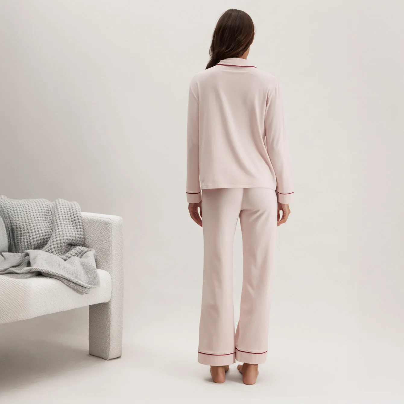 Slumberknit™ Shawl Collar Button Down Pant Set sold by lunya product image thumbnail 4