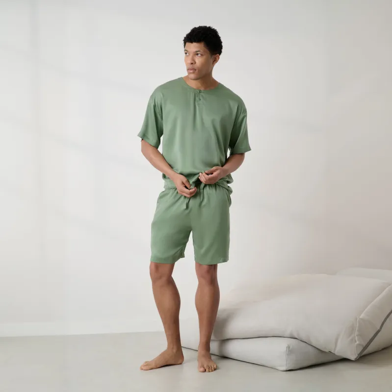 Men's Washable Silk Short Set made by lunya