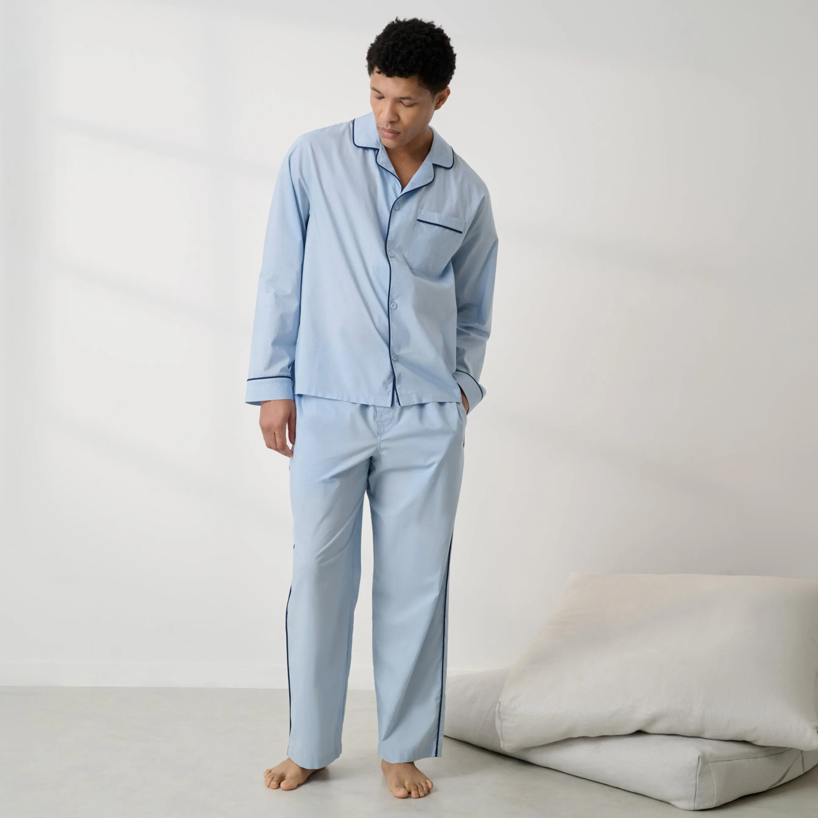 Men's Airy Cotton Piped Pant sold by lunya product image thumbnail 2
