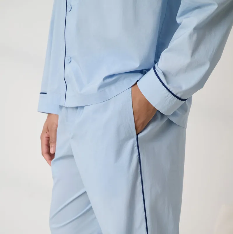 Men's Airy Cotton Piped Pant made by lunya