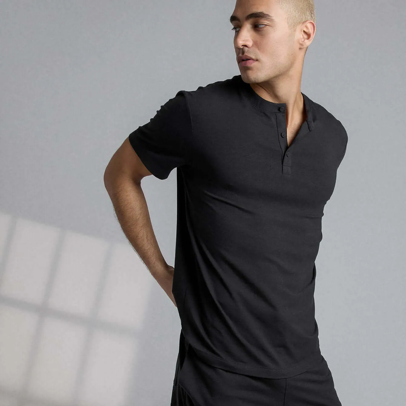 Men's Slumberknit™ Henley Tee - Previous fit sold by lunya product image thumbnail 2