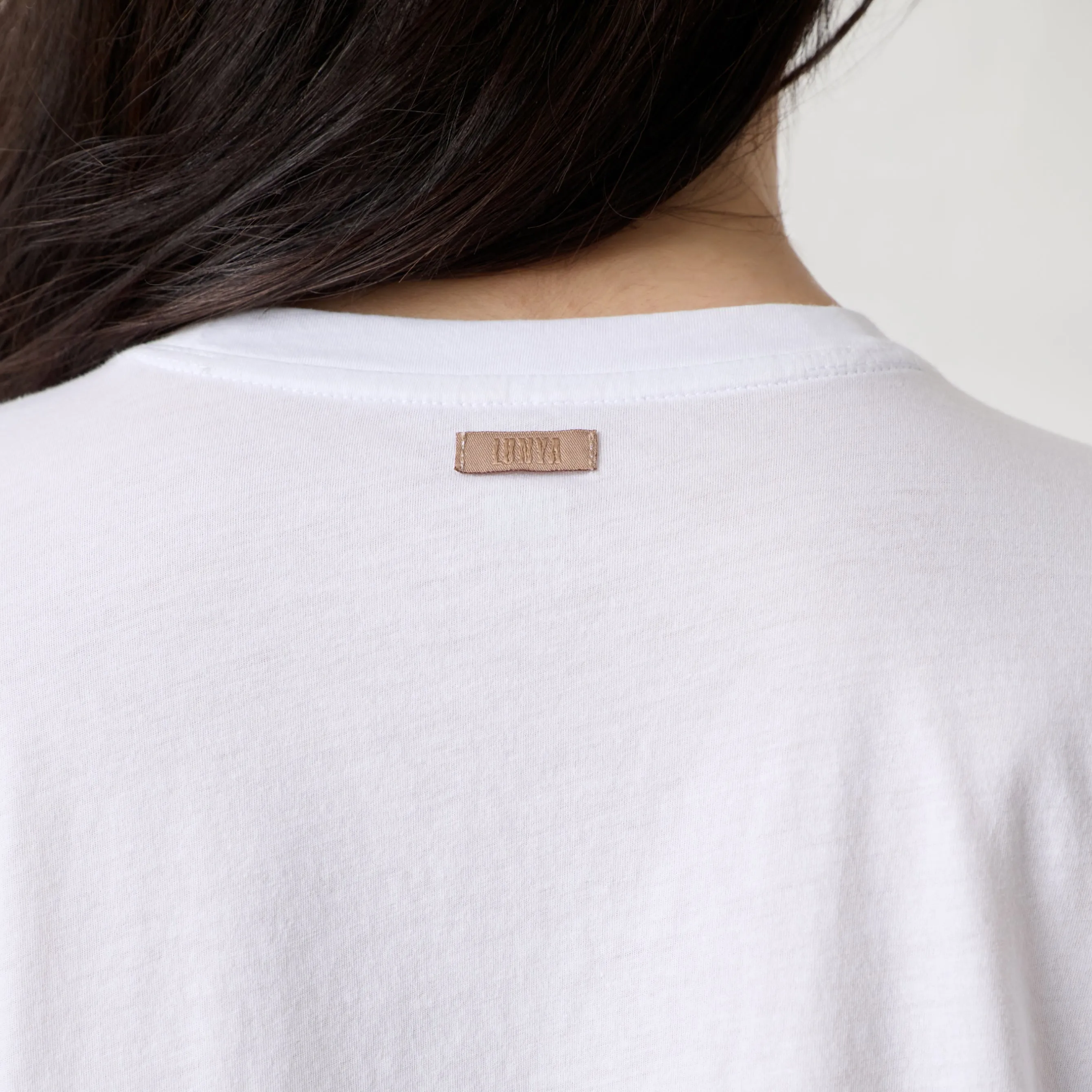 Organic Pima Cropped Easy Tee sold by lunya product image thumbnail 3