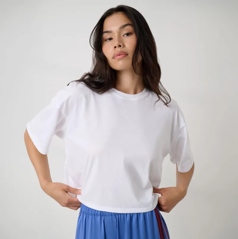 Organic Pima Cropped Easy Tee made by lunya