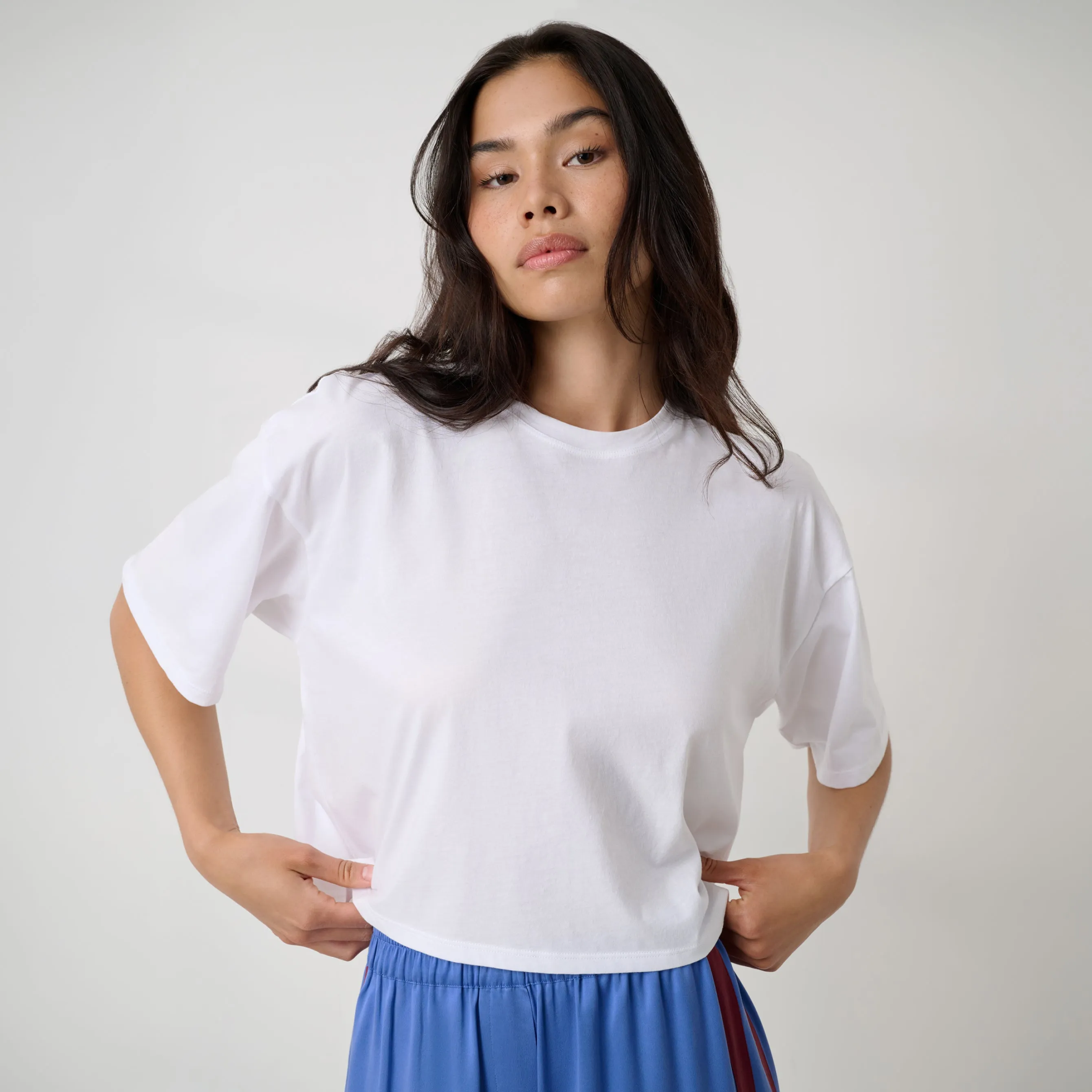 Organic Pima Cropped Easy Tee sold by lunya