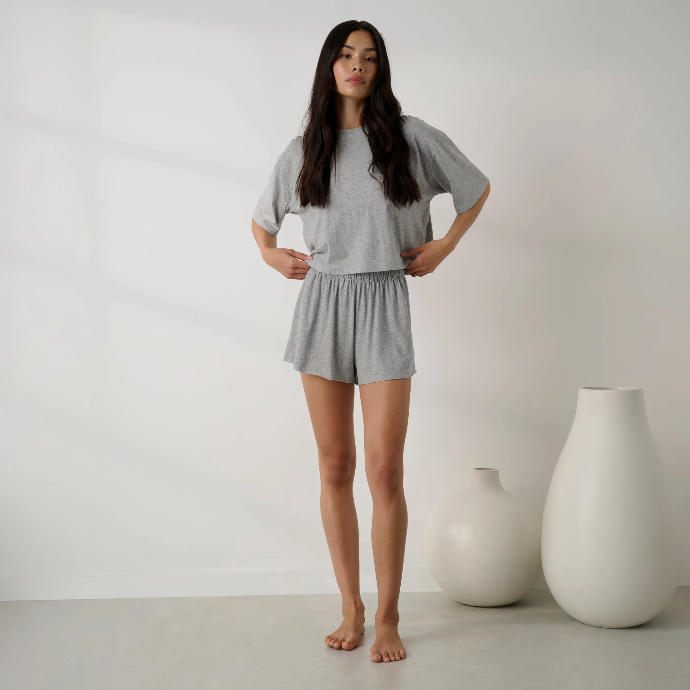 Organic Pima Cropped Easy Tee sold by lunya product image thumbnail 4