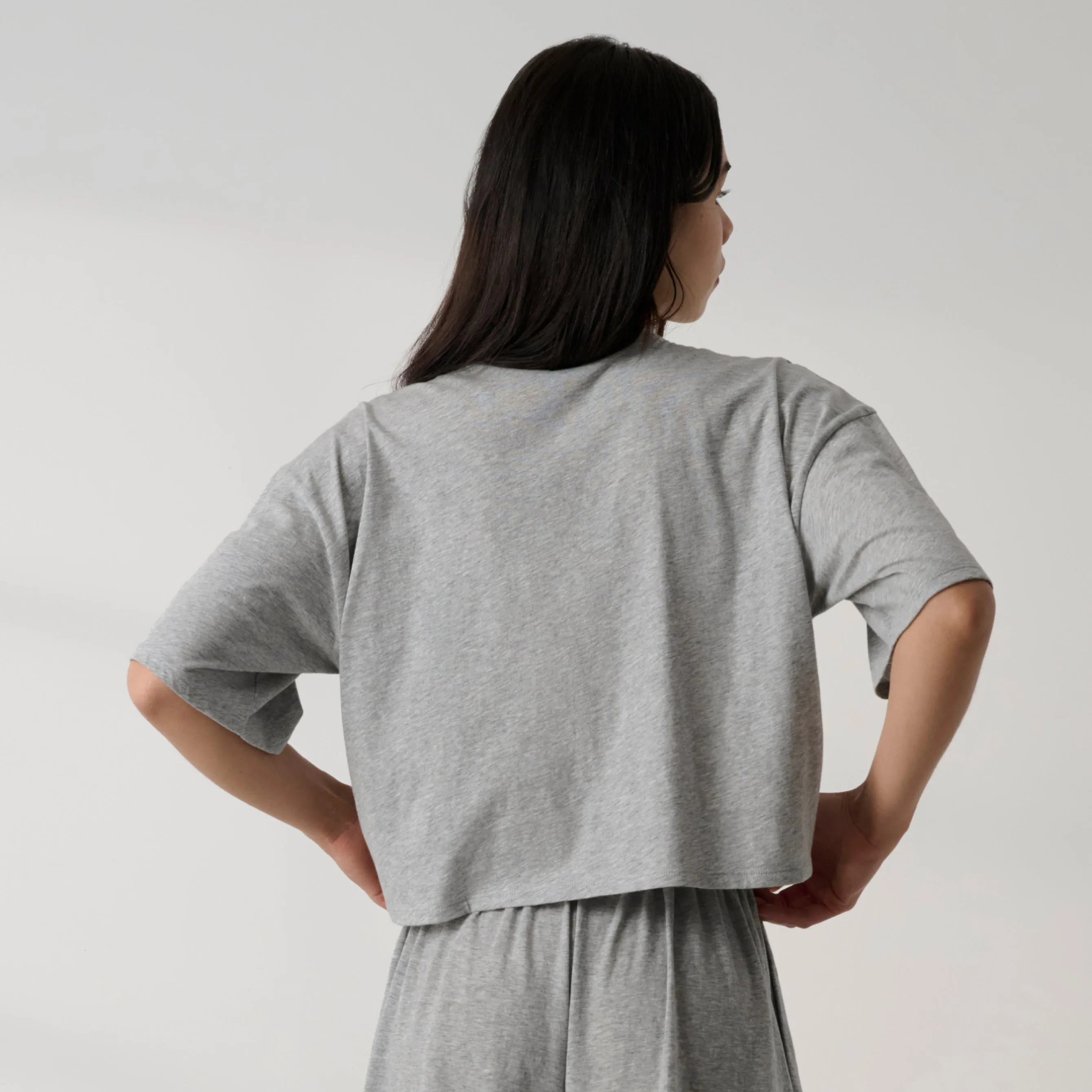 Organic Pima Cropped Easy Tee sold by lunya product image thumbnail 2