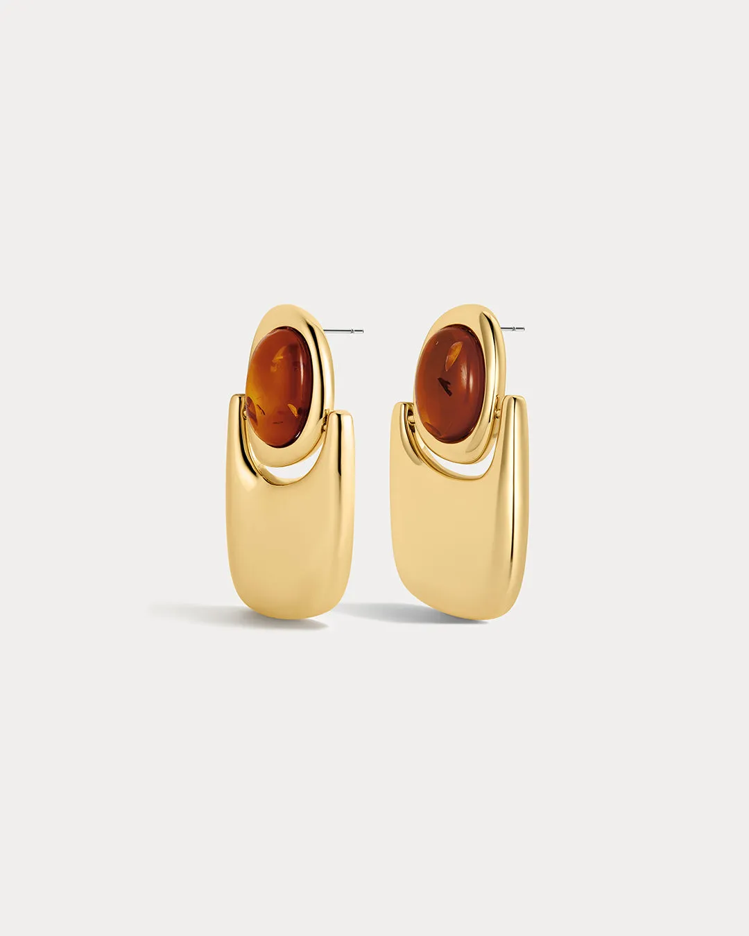 The Amber Honey Resin Statement Earrings sold by Luv Aj product image thumbnail 4