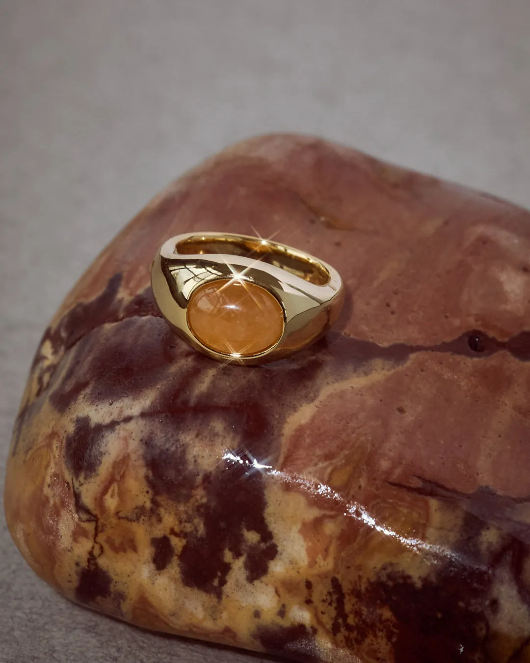 Sunset Stone Signet Ring sold by Luv Aj product image thumbnail 3