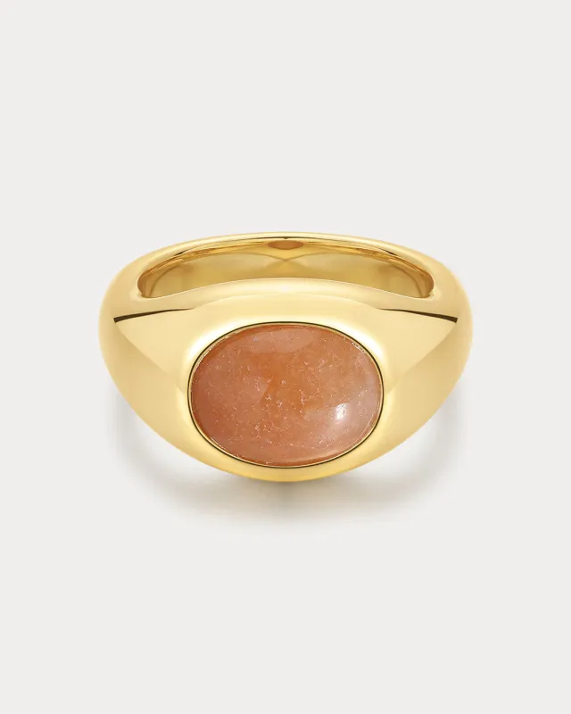 Sunset Stone Signet Ring sold by Luv Aj