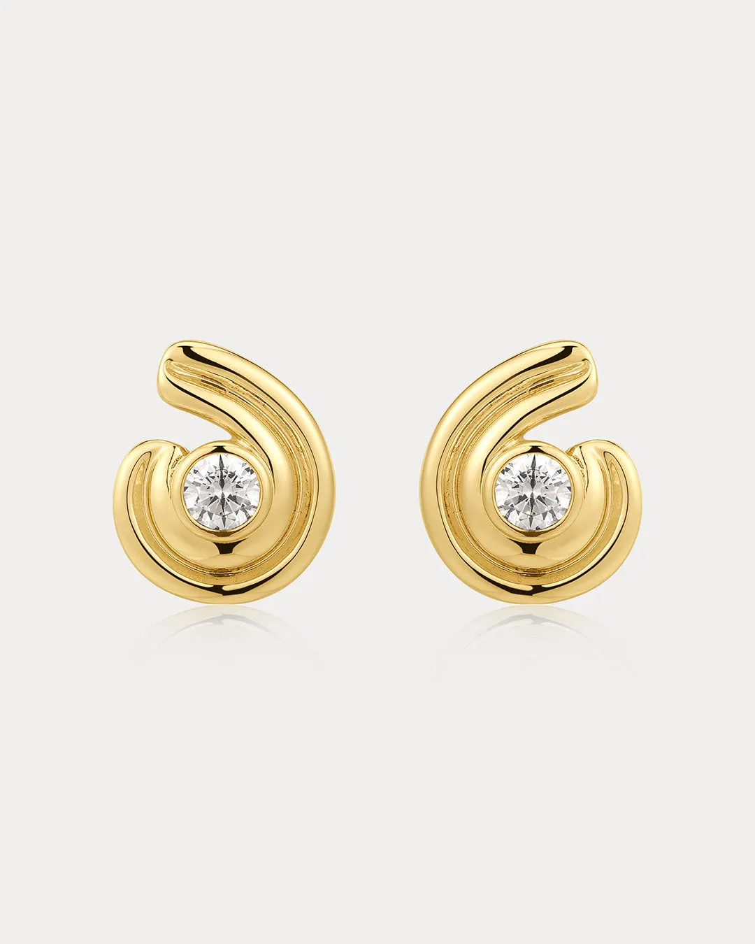 Wave Bezel Twist Studs sold by Luv Aj