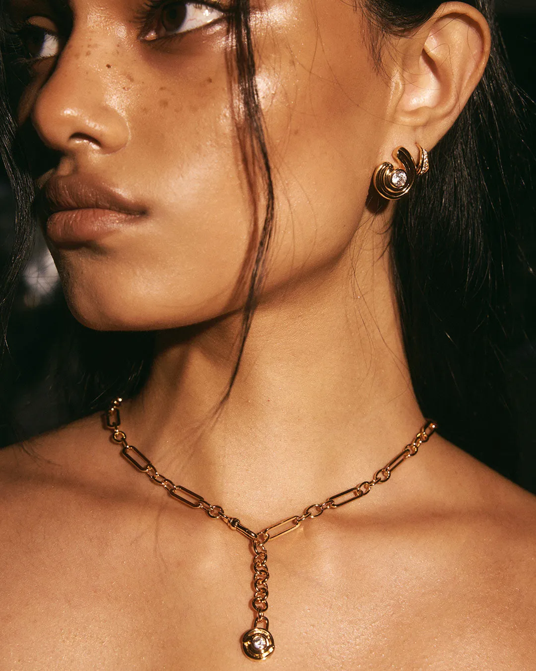 Wave Bezel Twist Studs sold by Luv Aj product image thumbnail 4