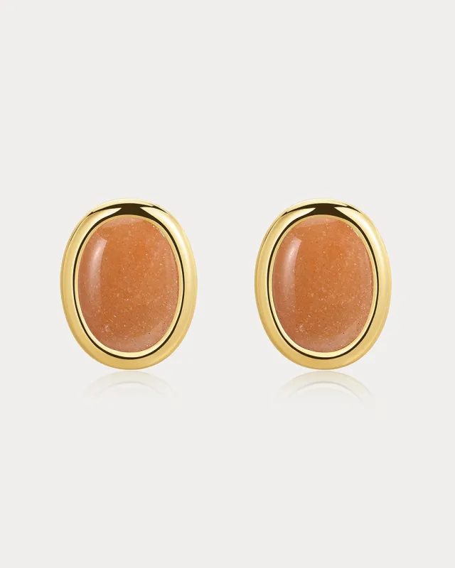 Sunset Stone Studs- Red sold by Luv Aj