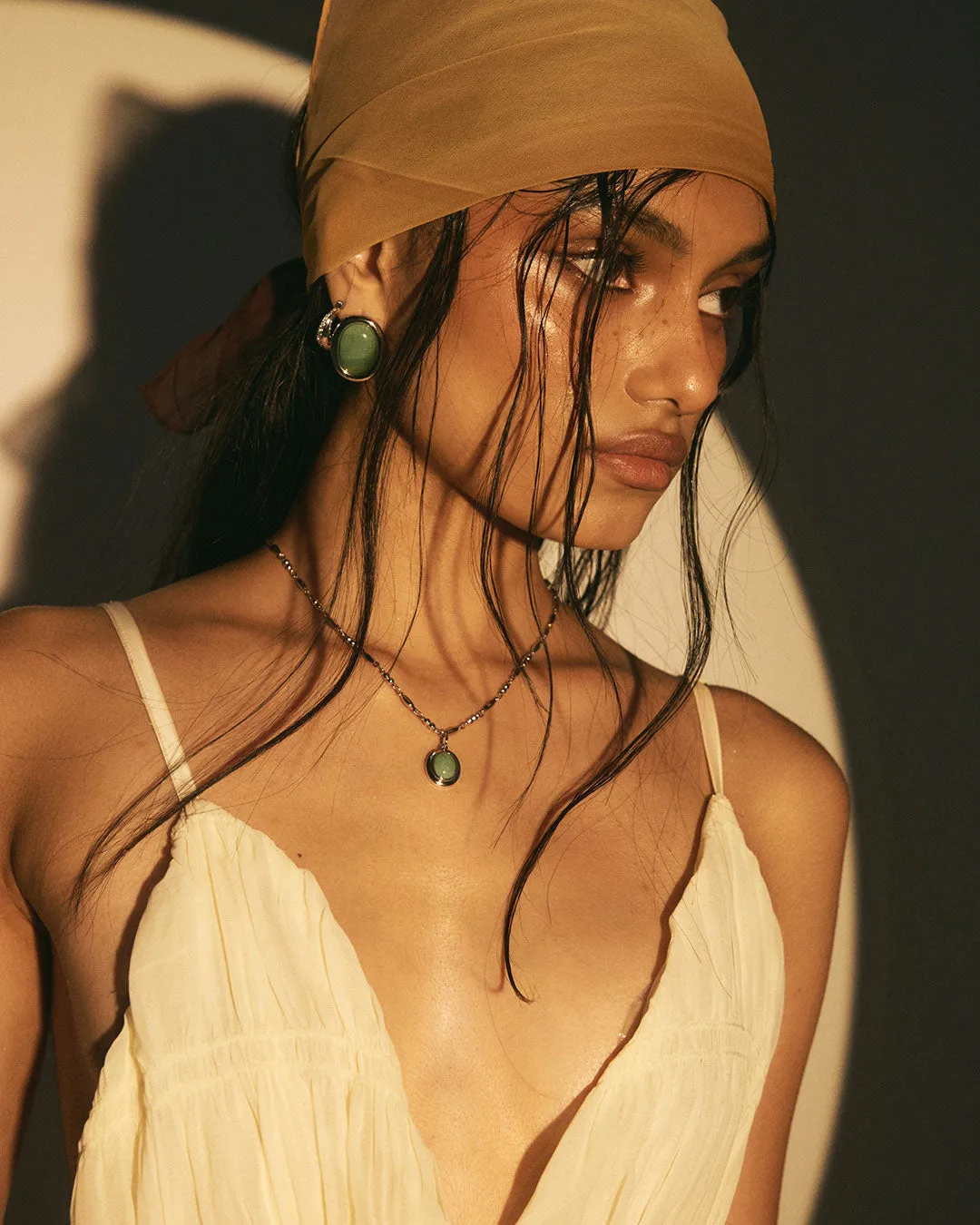 Sunset Stone Studs- Green sold by Luv Aj product image thumbnail 5