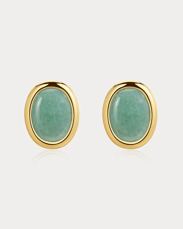 Sunset Stone Studs- Green sold by Luv Aj