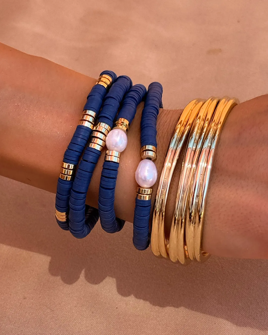 The Seville Pearl Bracelet Set- Navy sold by Luv Aj product image thumbnail 5