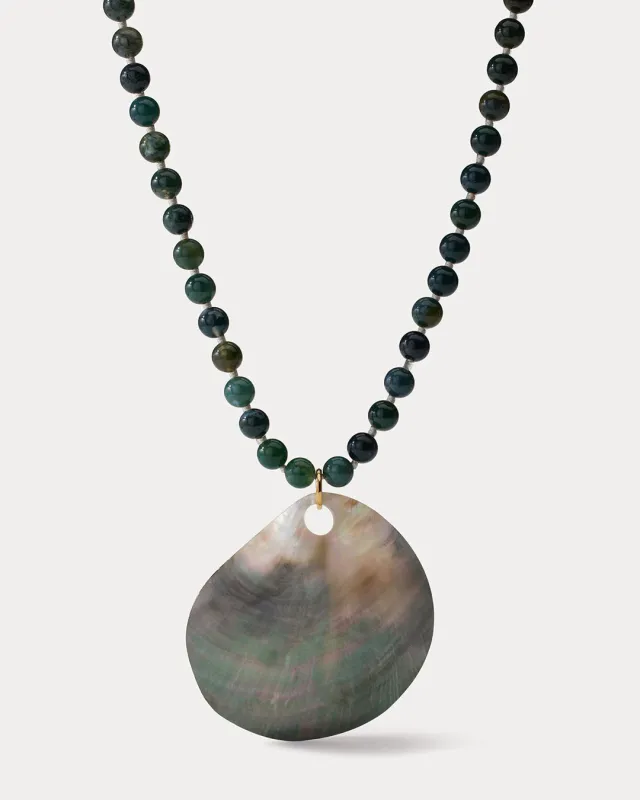 The Mallorca Shell Pendant Necklace made by Luv Aj