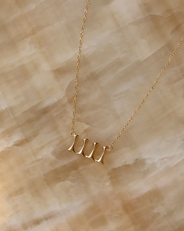 The Nameplate Necklace- Angel Numbers [Vintage] sold by Luv Aj