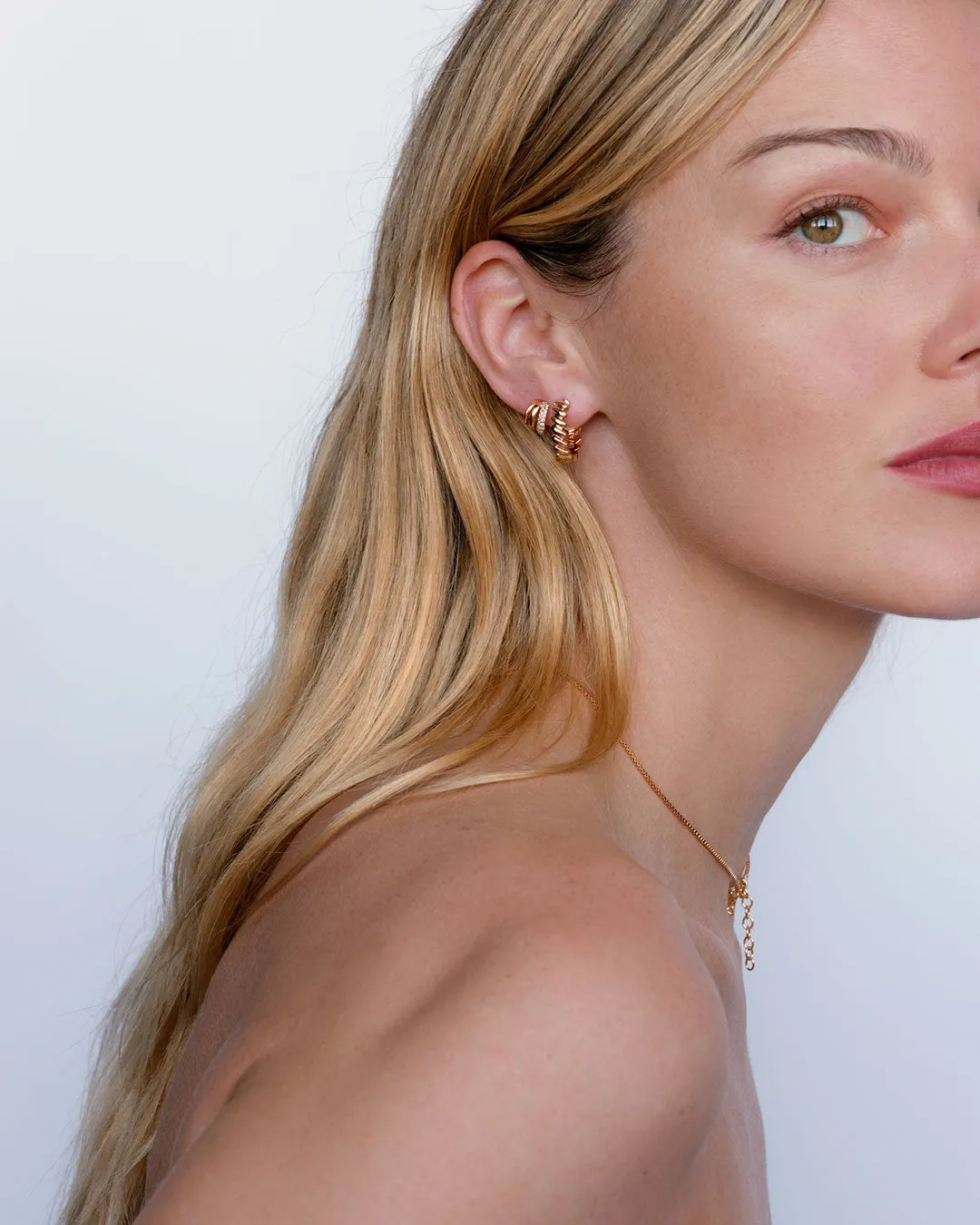 The Mini Snake Chain Hoops sold by Luv Aj product image thumbnail 4