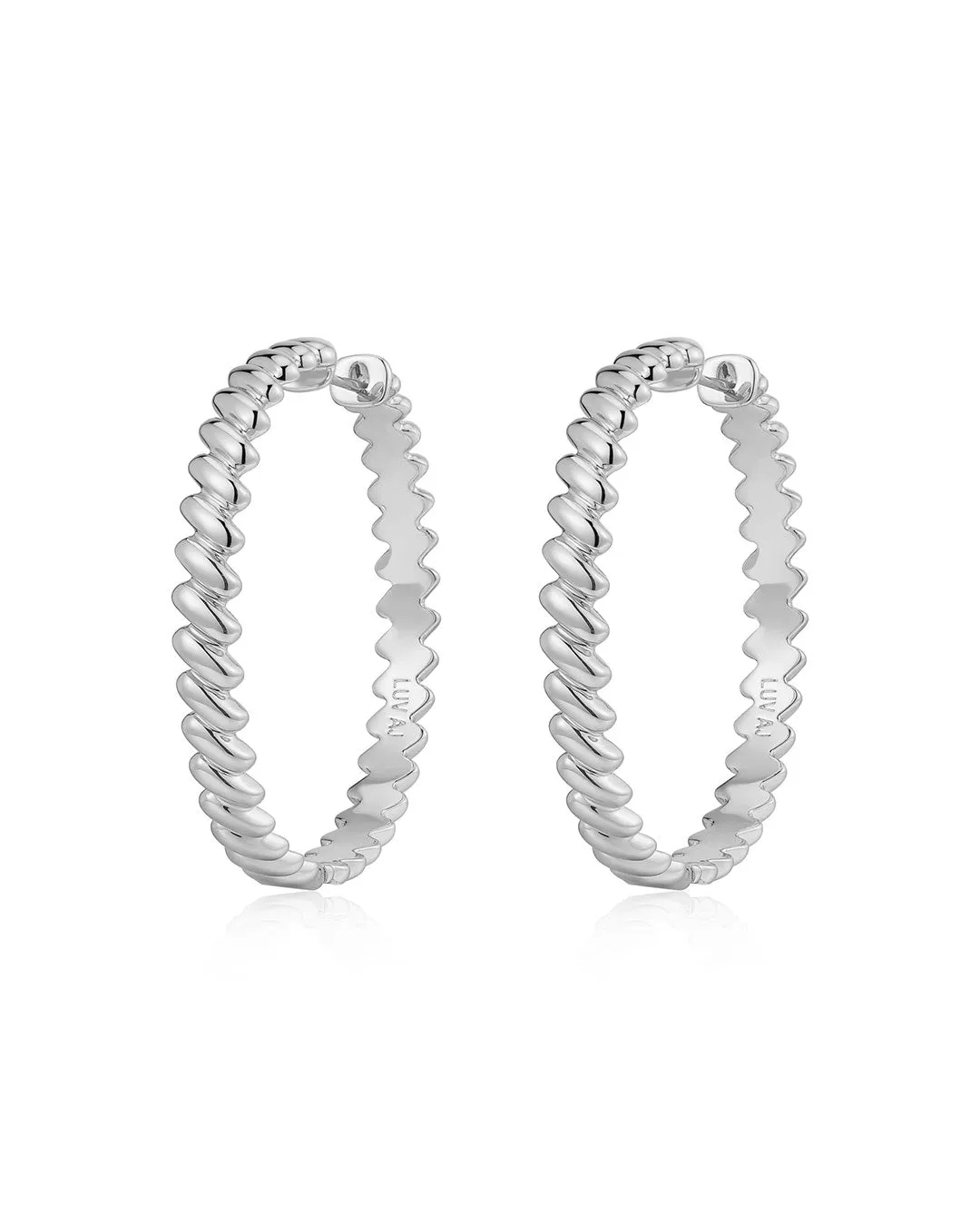 The Snake Chain Hoops sold by Luv Aj product image thumbnail 2