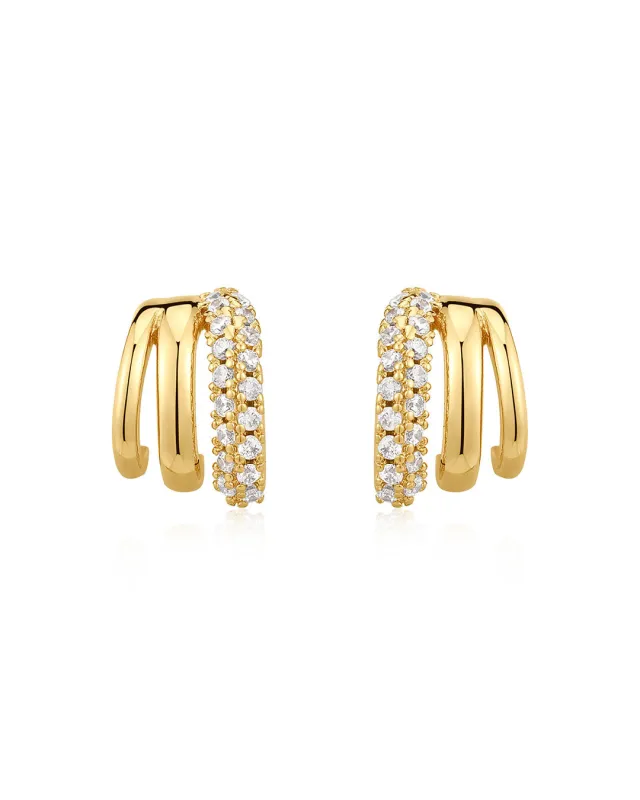 The Multi Piercing Huggies (Ships Mid January) sold by Luv Aj