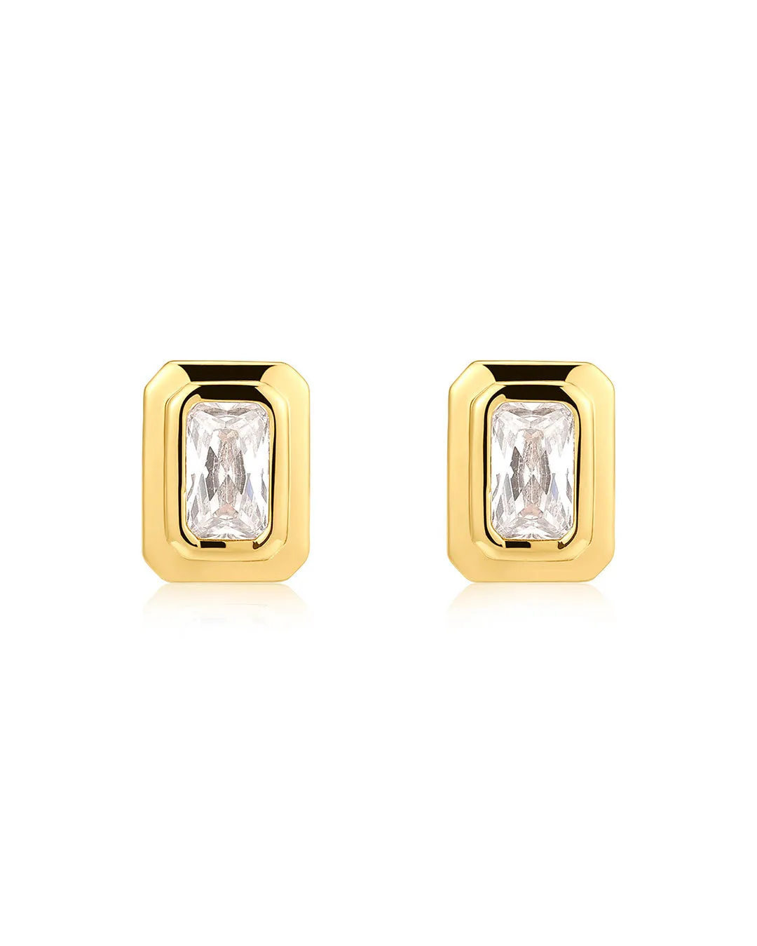 The Emerald Bezel Studs (Gold Ships Mid January) sold by Luv Aj