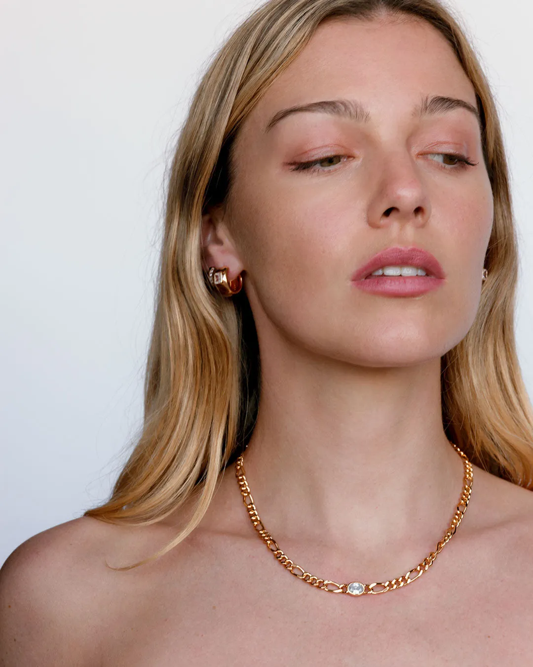 The Oval Bezel Chain Necklace sold by Luv Aj product image thumbnail 3