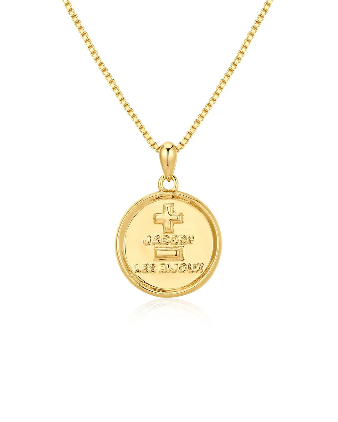 The 'I Love Jewelry' Coin Necklace sold by Luv Aj